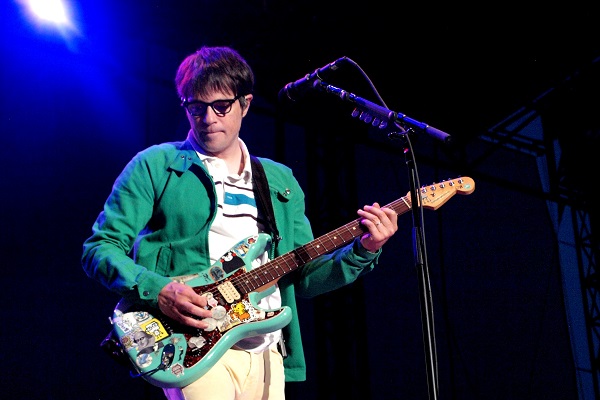Weezer frontman Rivers Cuomo performing live at Soaring Eagle in Mount Pleasant, Michigan.