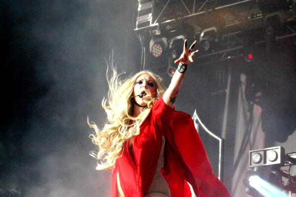 In This Moment singer Maria Brink performing at Soaring Eagle Casino and Resort.