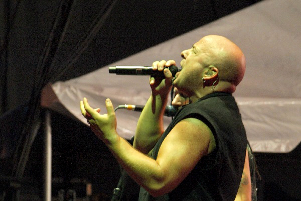 Disturbed vocalist David Draiman performing live in Mount Pleasant, Michigan, and Soaring Eagle Casino and Resort.