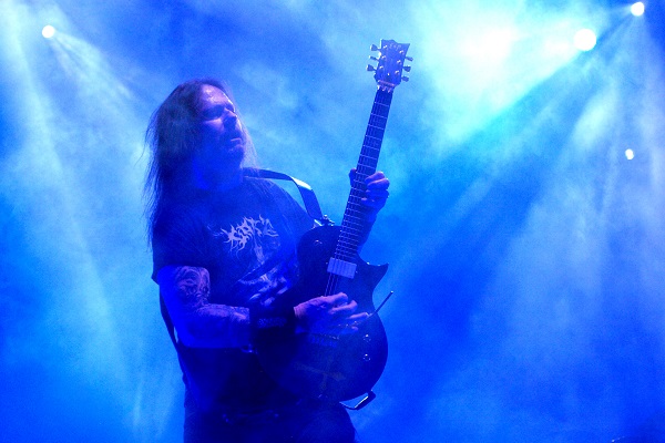 Musician Gary Holt Performs With Slayer Onstage During The Big 4 Held