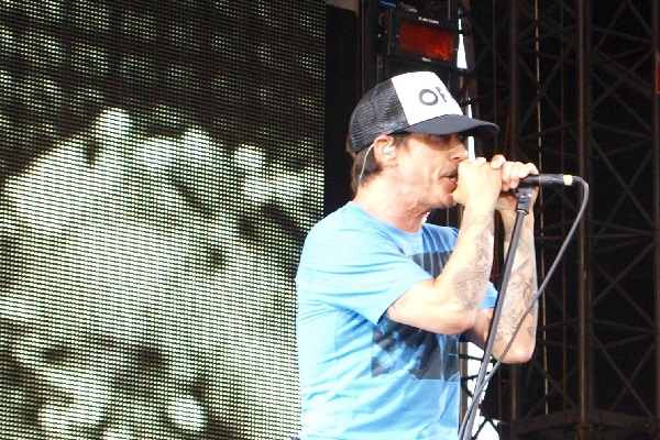 Anthony Kiedis of the Red Hot Chili Peppers performing at the Orion Music and More festival in Detroit, Michigan.
