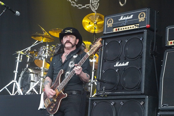 Lemmy Kilmister of Motorhead performing live on Mayhem Fest at DTE Energy Music Theatre hear Detroit.