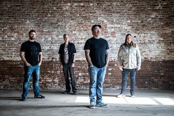 From left, Staind band members Sal Giancarelli, Johnny April, Aaron Lewis, and Mike Mushok.
