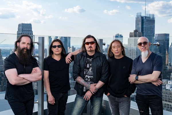 Progressive rock band Dream Theater from left to right: John Petrucci, Mike Mangini, James LaBrie, John Myung and Jordan Rudess.