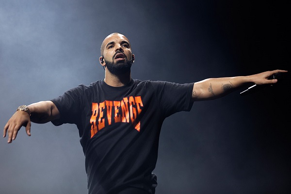 Rapper Drake performing live in Detroit, Michigan.