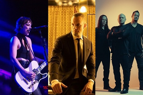 Halestorm, Mark Tremonti and Disturbed are pictured.