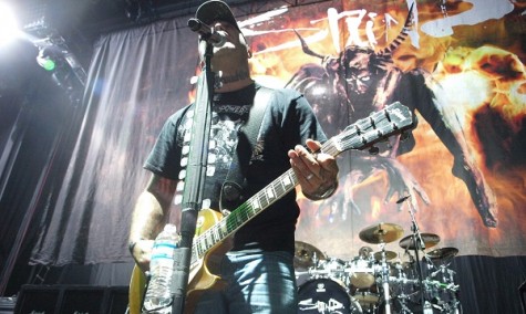 Aaron Lewis of Staind performing live at DTE Energy Music Theatre.