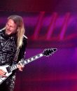 Judas Priest guitarist Richie performing live.