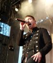 Brent Smith of Shinedown performing live at DTE Energy Music Theatre.