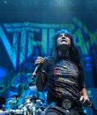 Anthrax's Joey Belladonna performing live at Van Andel Arena in Grand Rapids, Michigan.