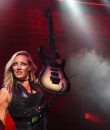 Alice Cooper guitarist Nita Strauss at DTE Energy Music Theatre.