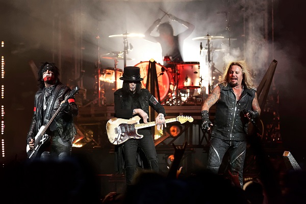 Motley Crue performing at the Palace of Auburn Hills in Michigan in 2015.