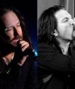 Korn's Jonathan Davis, Pop Evil's Leigh Kakaty performing live.