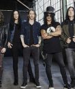 Portrait photograph of Slash featuring Myles Kennedy and the Conspirators.