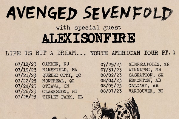 Avenged Sevenfold “Life Is But A Dream…“ Tour 2023 w/ Alexisonfire 