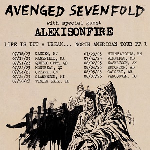 Avenged Sevenfold 2023 tour poster - featured