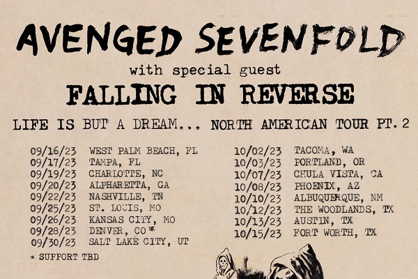 Avenged Sevenfold Add Fall Leg to 'Life Is But a Dream… Tour' - Audio Ink  Radio