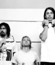 Black and white image of grunge band Nirvana.
