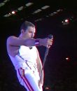 Image of Freddie Mercury at Wembley Stadium, London, July 1986.