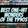 Graphic for the "Best one-hit wonders of the 1990s" feature with a record store in the background.