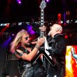 Original live photo of Richie Faulkner and Rob Halford of Judas Priest.