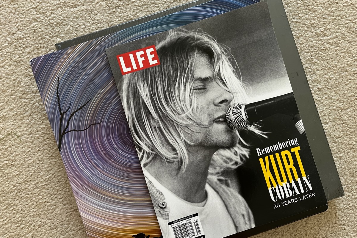 Kurt Cobain "Time" magazine special cover, in black and white.