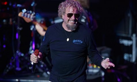 Sammy Hagar performing live.