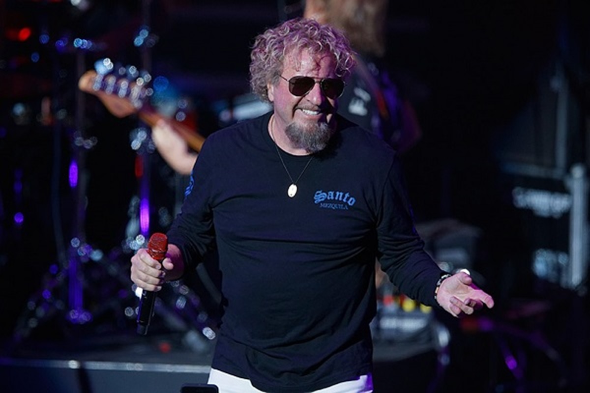 Sammy Hagar performing live.