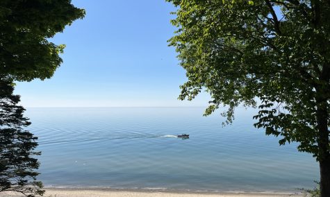 A lake in the summertime.