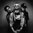 Black-and-white Nirvana image.
