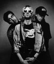 Black-and-white Nirvana image.