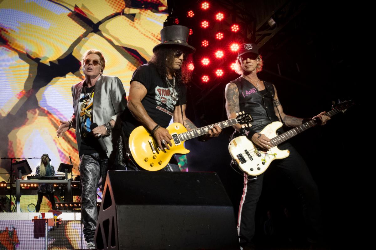 The rock band Guns N' Roses. Guns N' Roses' "Live Era '87–'93" reissue drops on November 21, 2025. Each track hits like a sonic uppercut, with no filler in sight.